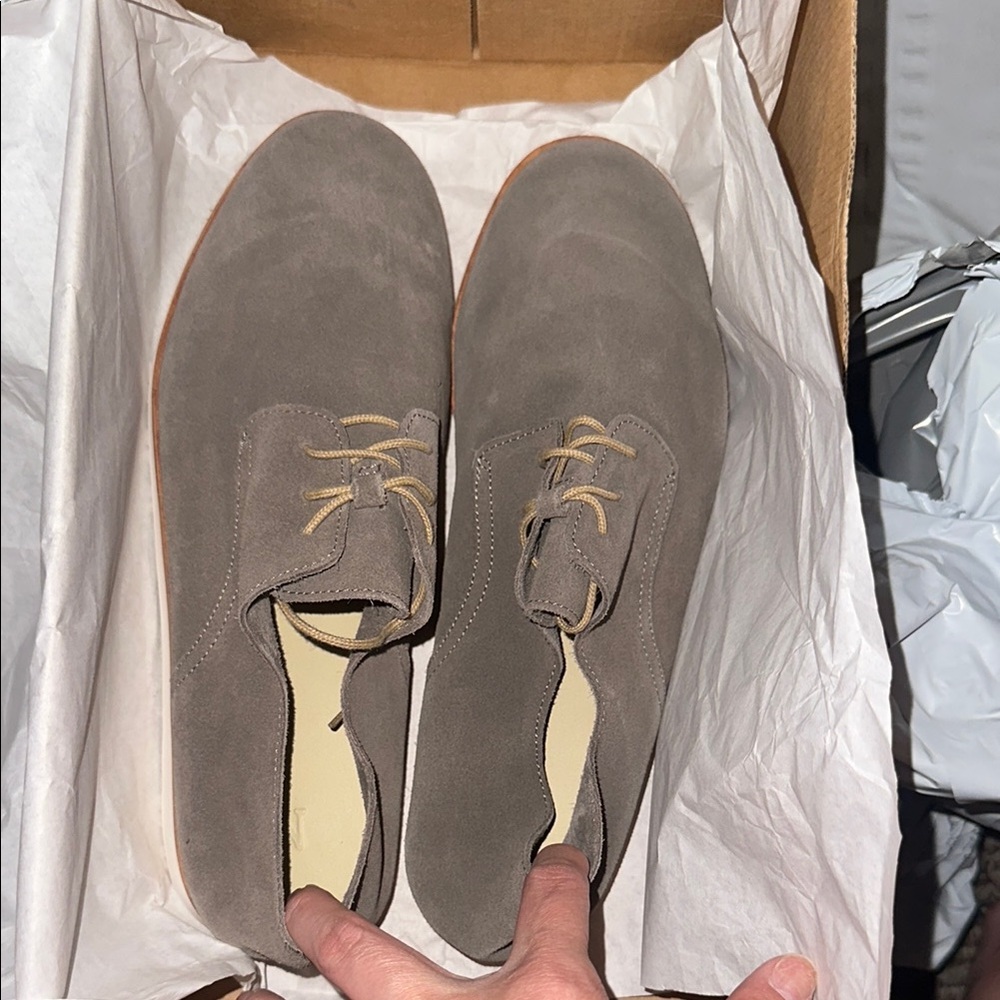 Nisolo men derby Gray flat shoes